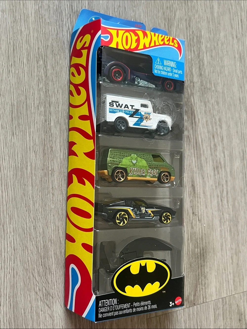 Batman 5-Car Hot Wheels Pack - Purple, White, Green, Black & Black/Yellow